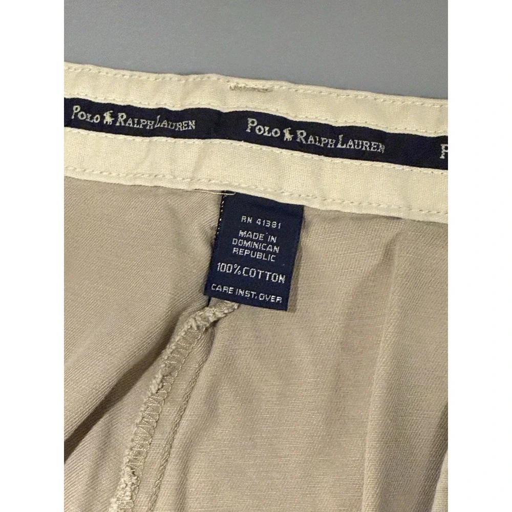 Vintage Polo‎ Ralph Lauren Andrew Pant Men's 38x32 (36x31) Pleated Chino Tan